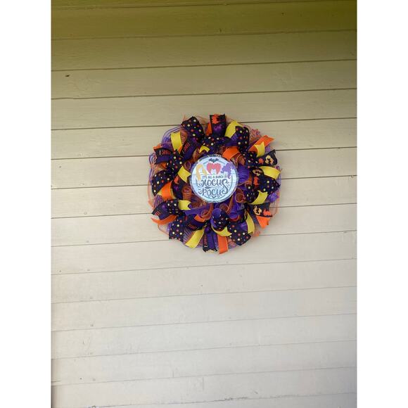 Hocus Pocus Halloween Wreath 🎃 Sanderson Sisters Door Decor Handmade - Picture 8 of 8